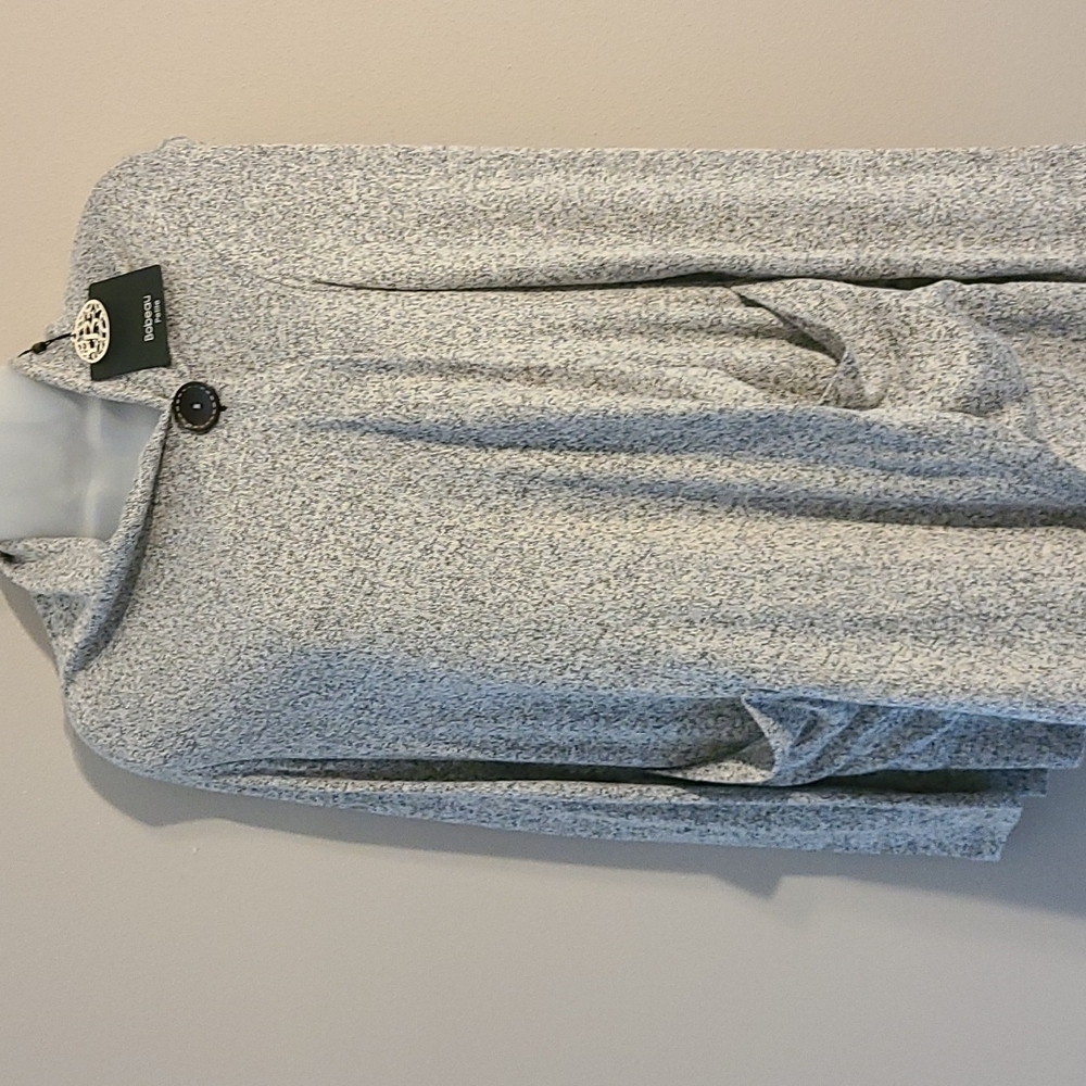 Bobeau 1 Button Drape Front Cardigan